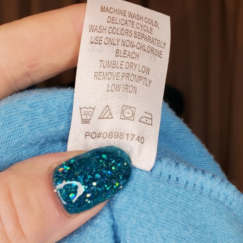 0118. NWOTs ~ Woman Within ~ Sky Blue ~ Fleece Vest w/ Pockets - Picture 11 of 11